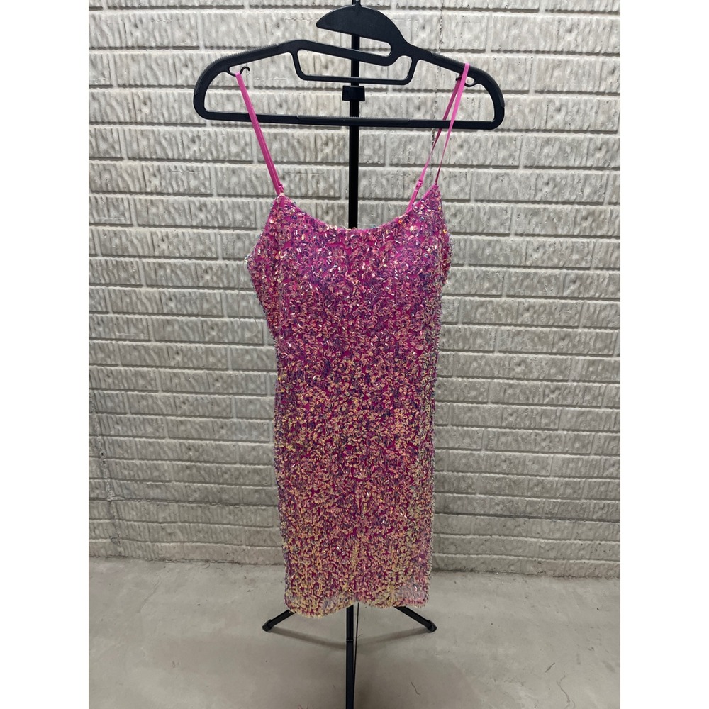 Emerald Sundae Pink Sequin Mini Dress